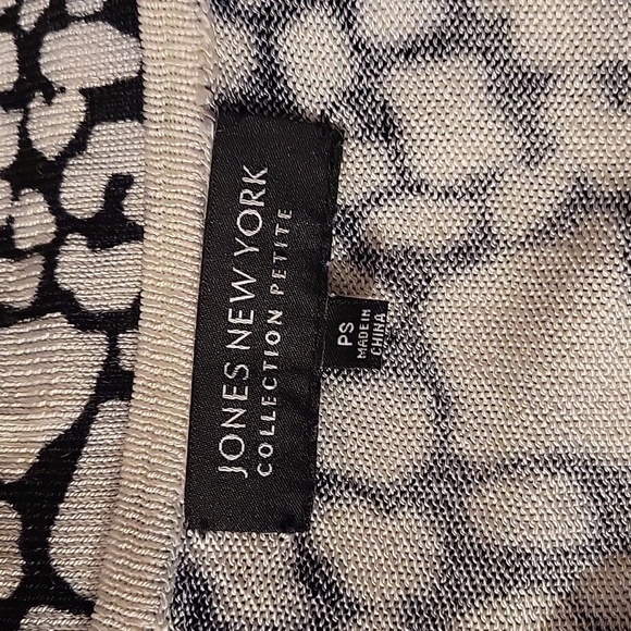 JONES New York NY Collection Black & White Cardigan Twin Sweater Set, Size PS - Picture 9 of 10